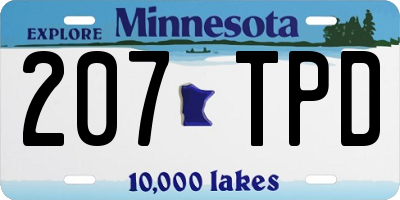 MN license plate 207TPD