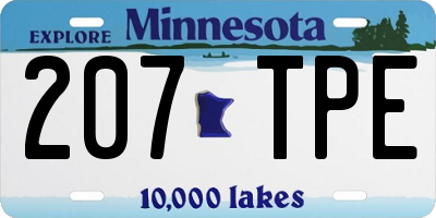 MN license plate 207TPE