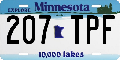 MN license plate 207TPF