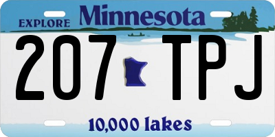 MN license plate 207TPJ