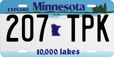 MN license plate 207TPK
