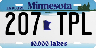 MN license plate 207TPL