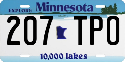 MN license plate 207TPO