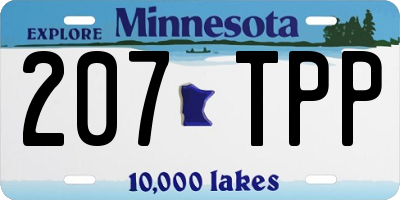 MN license plate 207TPP