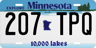 MN license plate 207TPQ