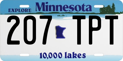 MN license plate 207TPT