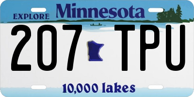 MN license plate 207TPU