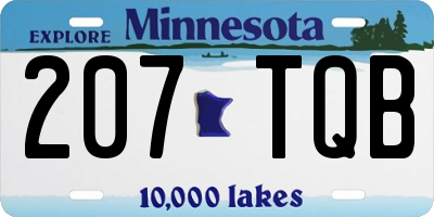 MN license plate 207TQB