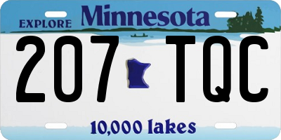 MN license plate 207TQC