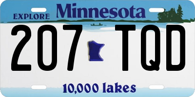 MN license plate 207TQD
