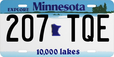 MN license plate 207TQE