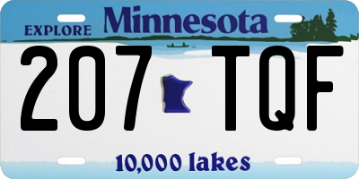 MN license plate 207TQF