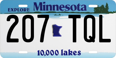 MN license plate 207TQL
