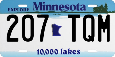 MN license plate 207TQM