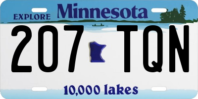 MN license plate 207TQN
