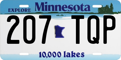 MN license plate 207TQP
