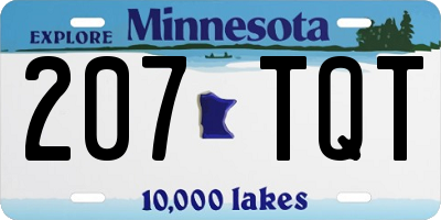 MN license plate 207TQT