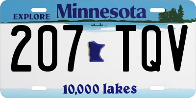 MN license plate 207TQV