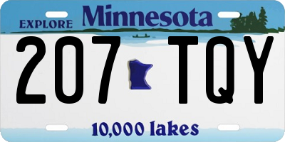 MN license plate 207TQY