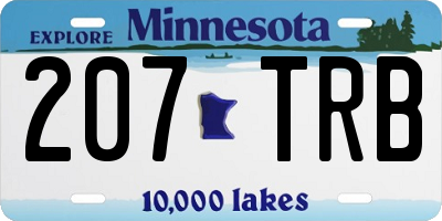 MN license plate 207TRB