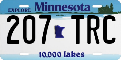 MN license plate 207TRC