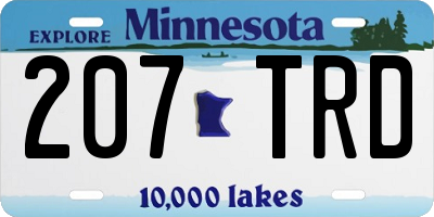 MN license plate 207TRD