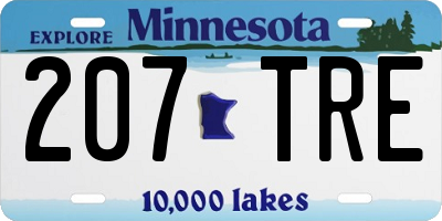 MN license plate 207TRE