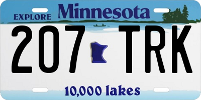 MN license plate 207TRK
