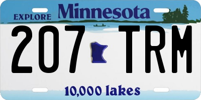 MN license plate 207TRM