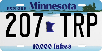 MN license plate 207TRP