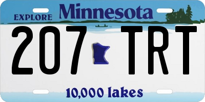 MN license plate 207TRT
