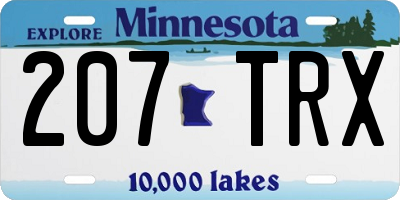 MN license plate 207TRX