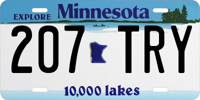 MN license plate 207TRY
