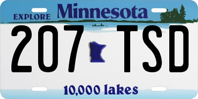 MN license plate 207TSD
