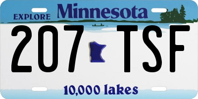 MN license plate 207TSF