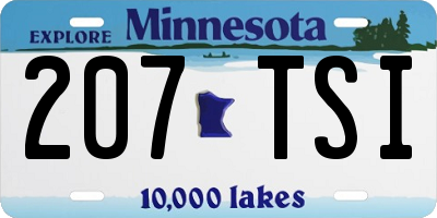 MN license plate 207TSI