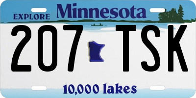 MN license plate 207TSK