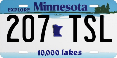 MN license plate 207TSL