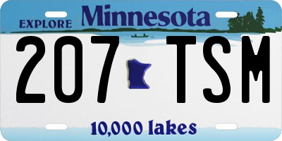 MN license plate 207TSM