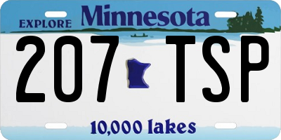 MN license plate 207TSP