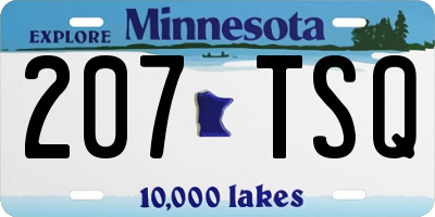 MN license plate 207TSQ