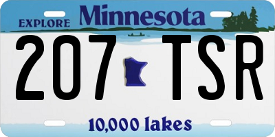 MN license plate 207TSR