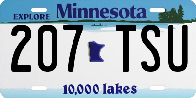 MN license plate 207TSU