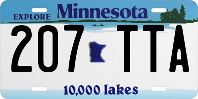 MN license plate 207TTA