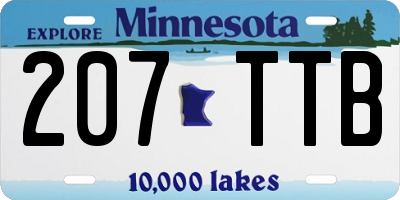 MN license plate 207TTB