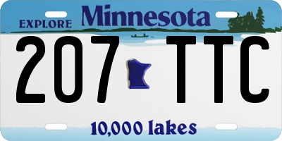 MN license plate 207TTC