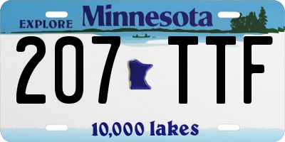 MN license plate 207TTF