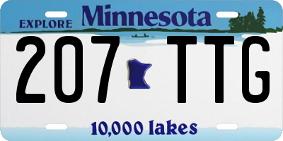 MN license plate 207TTG