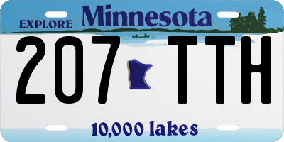 MN license plate 207TTH