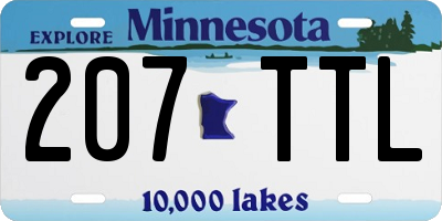 MN license plate 207TTL